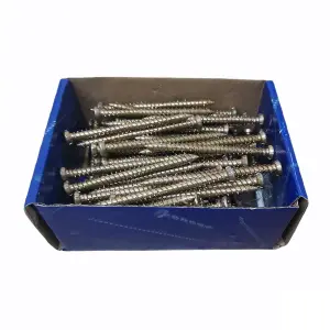 100 x Concrete Frame Screws 75 x 82mm Window Fixings for Masonry Stone & Brick