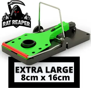 Rat Reaper XXL Professional Rat Trap For Extra Large Rats Extra Wide 8CM Snap Use Indoors & Outdoors 1 Pack