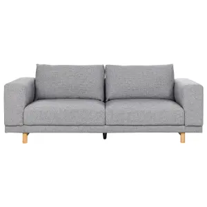 3 Seater Fabric Sofa Grey NIVALA