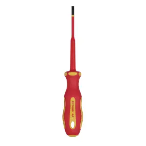 Draper  XP1000 VDE Slimline Plain Slot Screwdriver, 4.0 x 100mm 02160