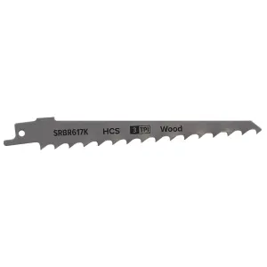 Reciprocating Saw Blade Pruning & Coarse Wood 3tpi 150mm Length Pack of 5 by Ufixt