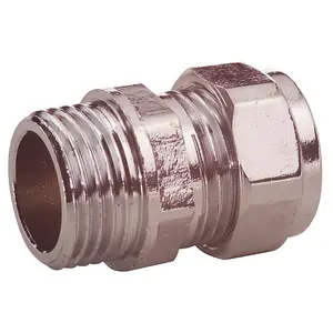 Plumbsure Compression Coupler (Dia)15mm, (L)35.3mm