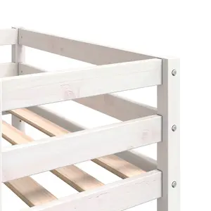 Berkfield Kids' Bed Frame without Mattress White 80x200 cm Solid Wood Pine