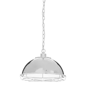 Interiors by Premier New Foundry Chrome Pendant Light