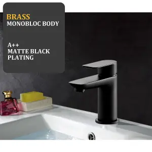 BATHWEST Single Lever  Mono Basin Mixer Tap Bathroom Sink Hot and Cold Faucet