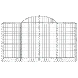 Berkfield Arched Gabion Baskets 6 pcs 200x50x100/120 cm Galvanised Iron