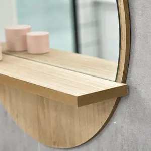 kleankin Wall Mounted Bathroom Mirror Framed Makeup Mirror for Home Decoration