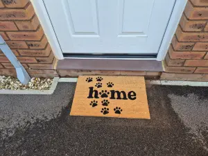 doggy paw doormat,wipe your paw on coconut husk mat with rubber back 60cm x40cm