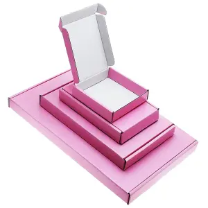 20 x Pink C5 (22.5cm x 16cm x 2cm) Mini PIP Boxes Large Letter Postal Cardboard Shipping Boxes