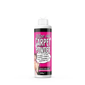 Wipeout - Magic Carpet Powder Refresher- Removes Stains and Odours, Powerful Fabric Cleaner, Fresh Cotton Scent - 600g