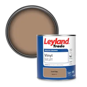 Leyland Trade Vinyl Matt Walls & Ceilings Emulsion Paint Cool Clay (PPG1071-5) 1L