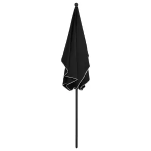 Berkfield Garden Parasol with Pole 210x140 cm Black