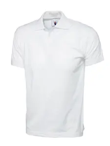 Uneek - Unisex Jersey Poloshirt - 100% Cotton - White - Size XS