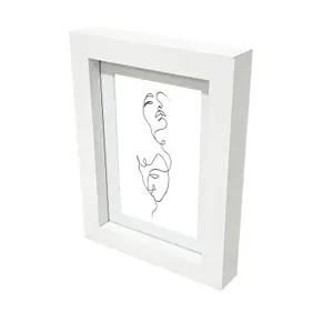 Matt White Pine effect Plain Single Picture frame (H)20.6cm x (W)15.6cm