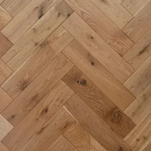 Engineered Flooring, Smooth Oak Herringbone, 18/5mm x 90mm x 400mm, Smooth Lacquered