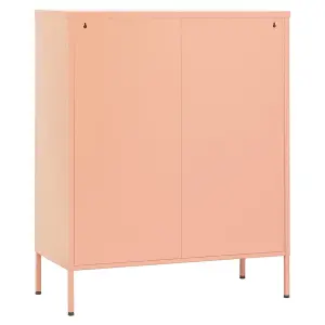 Berkfield Storage Cabinet Pink 80x35x101.5 cm Steel