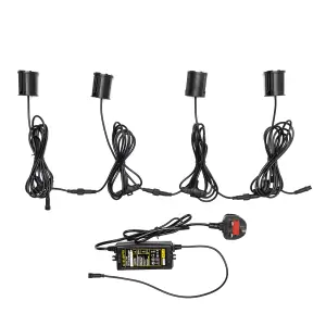 Litecraft Sitka Chrome 3W LED Outdoor 4 x Deck Light Kit