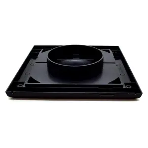 Black Gravity Grille 125 mm / 5" External Ducting Air Vent with Round Spigot and Non-Return Gravity Shutters for Extractor Fans