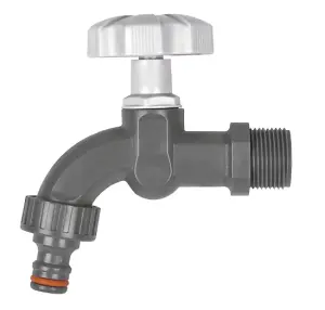 Bradas 3/4" x 3/4" BSP Plastic Outdoor Garden Watering Tap Valve With Hose Connector