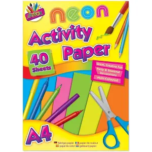 ArtBox Neon A4 Paper (Pack of 40) Multicoloured (A4)