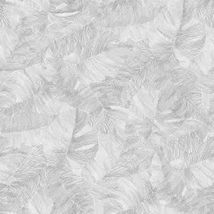 Grandeco Vanavara Monstera Leaf Textured Wallpaper, White