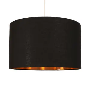 Inlight Helene Black & Gold Foil Lamp shade (D)40cm