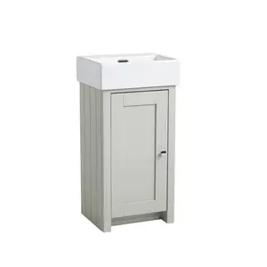 Newton 430mm Single Bathroom Vanity with Ceramic Basin Pebble Gray