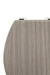 Maison by Premier Brooks Grey Wood Toilet Seat