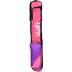 Hockey Stick & Kit Carry Bag - PINK/PURPLE - Holds 2/3 Sticks Adjustable Strap