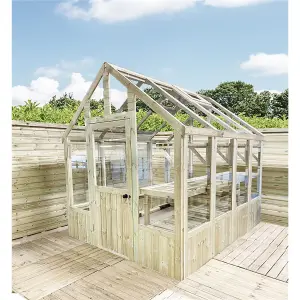 4 X 6 Pressure Treated Tongue And Groove Greenhouse + Bench