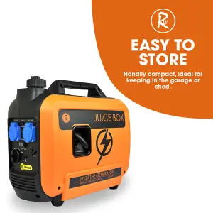 RocwooD Petrol Inverter Generator 2000W Portable Camping