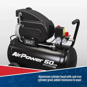 Sealey Air Compressor 50L Direct Drive 2hp SAC5020A