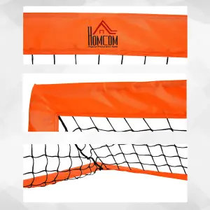 HOMCOM Football Goal Folding Outdoor with All Weather Net 6'x3' Orange