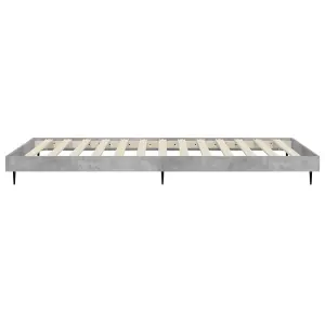 Berkfield Bed Frame Concrete Grey 90x200 cm Engineered Wood