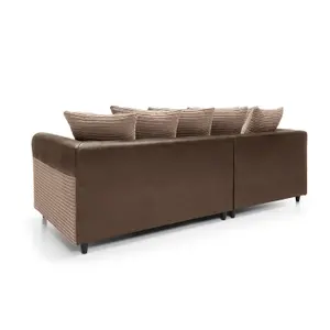 Harvey Left Facing Corner Sofa in Brown