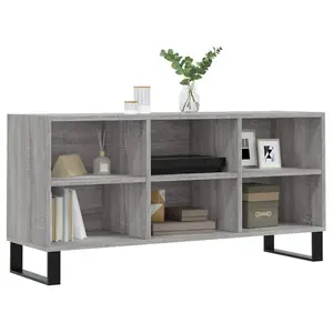 Berkfield TV Cabinet Grey Sonoma 103.5x30x50 cm Engineered Wood