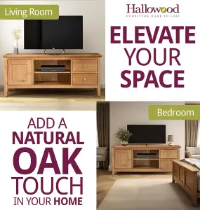 Hallowood Furniture Hereford Oak Large TV Unit