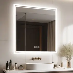 Backlit LED Bathroom Vanity Mirror Anti-Fog 80cm H x 80cm W