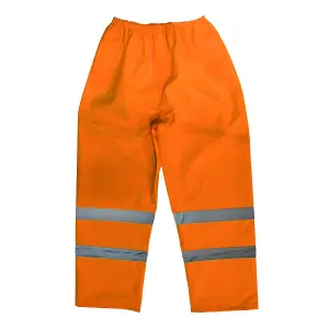 Sealey Hi-Vis Orange Fully Waterproof Workshop Trousers Pants Large 807LO