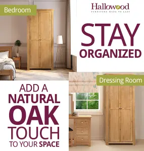 Hallowood Furniture Waverly Oak Full Hanging Wardrobe