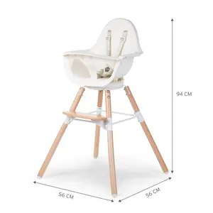 High Chair Natural/White