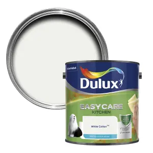 Dulux Easycare Kitchen White cotton Matt Emulsion paint, 2.5L