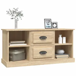 Berkfield TV Cabinet Sonoma Oak 99.5x35.5x48 cm Engineered Wood