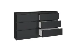 M6 140 Malwa Large Chest of Drawers Black