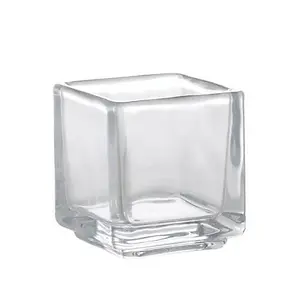 Prices Glass Square Tealight Holder