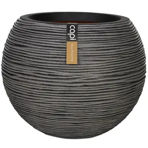 Capi Vase Nature Rib Ball 62x48 cm Anthracite KOFZ271