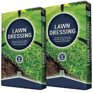 2 Bags (50 Litres) Lawn & Turf Dressing Soil Designed To Help Maintain Moisture In Soil & Create Lovely Lush Thriving Garden Lawn