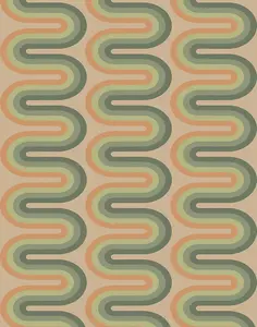 Bobbi Beck eco-friendly retro line wallpaper