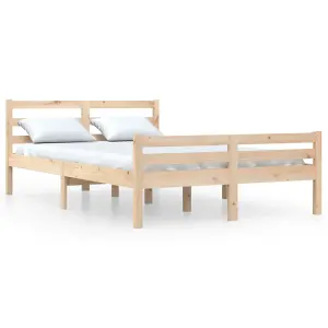 Berkfield Bed Frame Solid Wood 120x190 cm Small Double