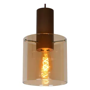 Lucide Toledo Vintage Bar Pendant Light 20cm - 3xE27 - Amber